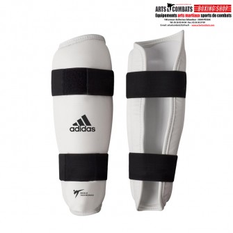 Protège tibia blanc taekwondo Adidas à 25,00 €