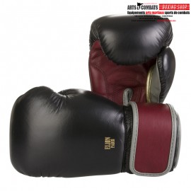 GANTS DE BOXE ELION COLLECTION PARIS - NOIR/BORDEAUX VINTAGE