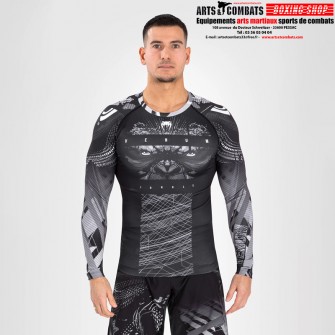 Rashguard à Manches Longues Venum Gorilla Jungle Noir/Blanc