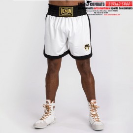 Short de boxe classique de Venum Blanc/Noir