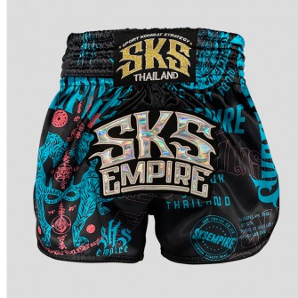 Short de Muay Thaï, K1 et Kickboxing tiger Noir Bleu