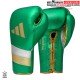 Gants de Boxe Pro Speed 500 à lacets Adidas Vert/Or/Argent