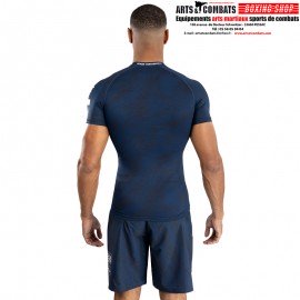 Rashguard Performance à Manches Courtes Venum UFC Fusion Fight Week - Bleu Océanique