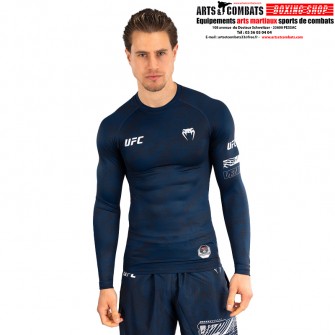 Rashguard Performance à Manches Longues Venum UFC Fusion Fight Week - Bleu Océanique