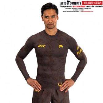 Rashguard Performance à Manches Longues Venum UFC Fusion Fight Week - Marron Terrestre