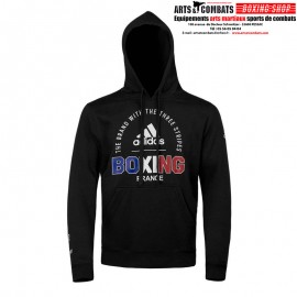 Sweat à capuche FFB Adidas Boxing France Noir