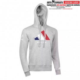 Sweat à capuche FFB Adidas Boxing France Gris