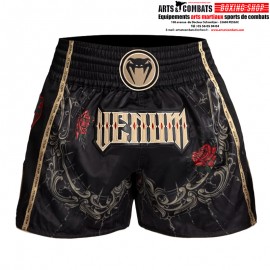 Short de Muay Thai Venum Santa Muerte 5.0 - Noir Profond/Or