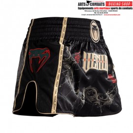 Short de Muay Thai Venum Santa Muerte 5.0 - Noir Profond/Or