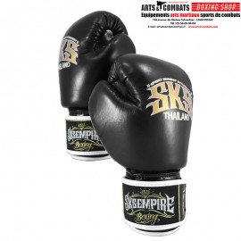 Gants de boxe Velcro SKS Two Tone Noir/Blanc