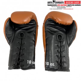 Gants de boxe Lacets SKS Marron