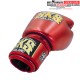 Gants de boxe Microfibre Velcro SKS Rouge Métalique