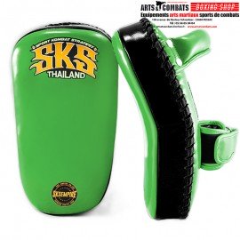 Pao SKS Compact Curve Kicking Pads Vert-Noir Cuir